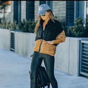 Nava color block zip up jacket